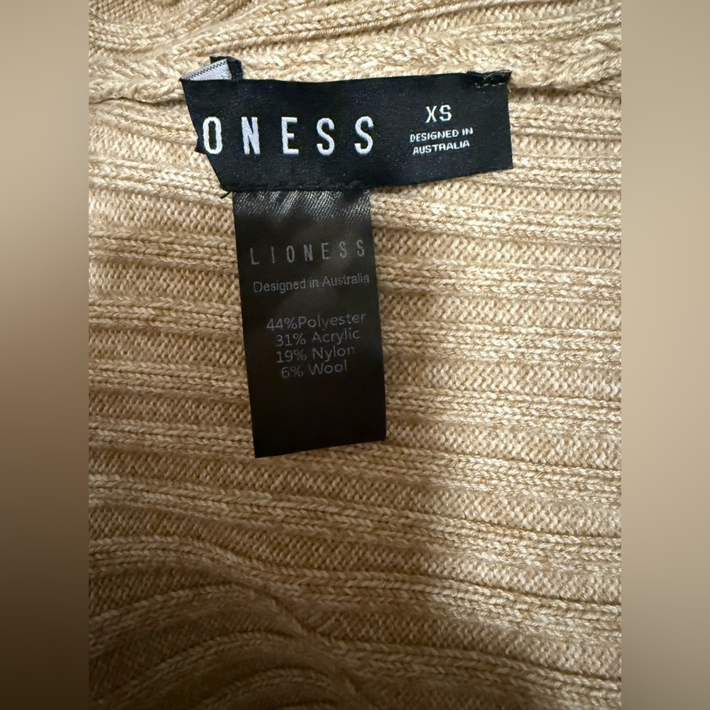 Lioness Main Squeeze Midi Dress Oatmeal Size XS - Picture 7 of 7